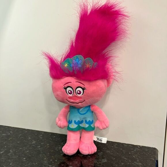 Poppy Pink Troll Plush 14" Dreamworks Trolls World Tour Movie Doll Stuffed Toy - Picture 1 of 8
